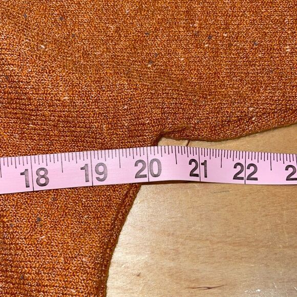 J. Jill Pure‎ Jill Tweed Double-V Sweater Size S Retail $89 NWT Burnt Orange - Picture 9 of 10